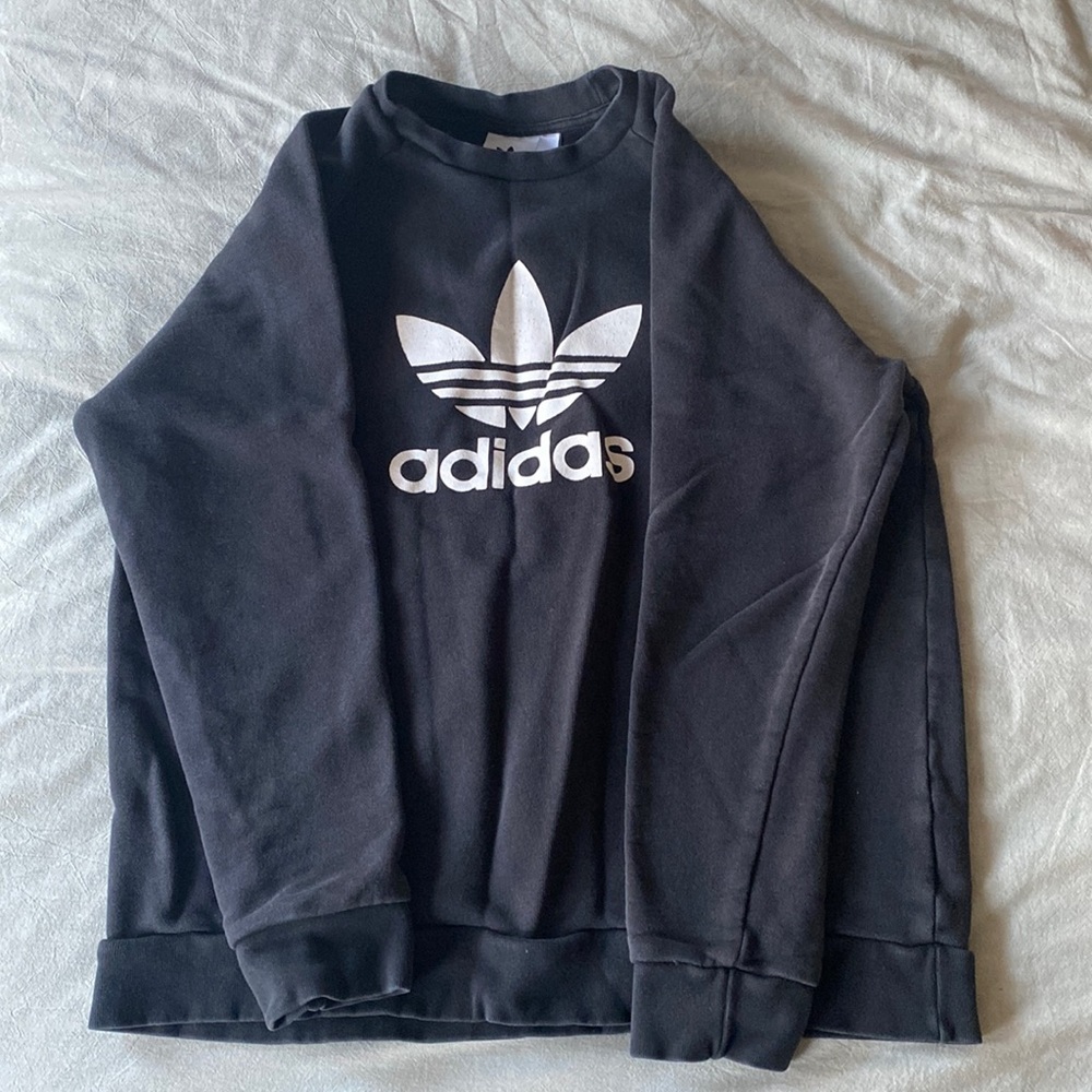 Black Adidas Crewneck Sweatshirt